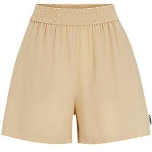 HUGO Linen-blend shorts with a wide leg