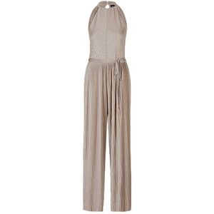 Boss Sleeveless jumpsuit with plissé pleats and tie belt