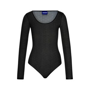 HUGO Slim-fit bodysuit in logo mesh