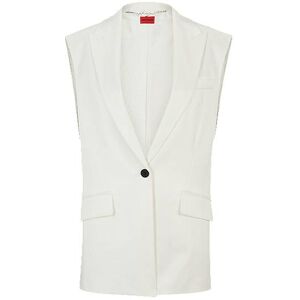 HUGO Sleeveless oversized-fit jacket in stretch cloth