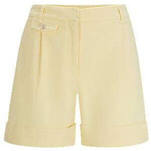 Boss Wide-leg shorts in a cotton blend