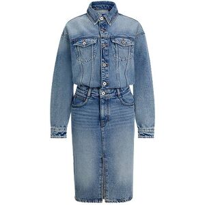 HUGO Two-in-one dress in blue denim