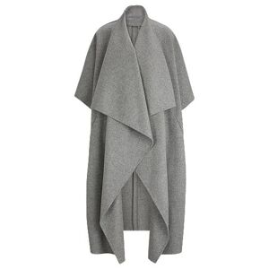 NAOMI x BOSS waterfall-front cape coat in virgin wool