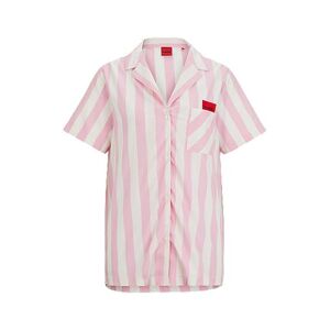 HUGO Patterned pyjama shirt with red logo label