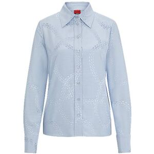 HUGO Regular-fit blouse with chain jacquard