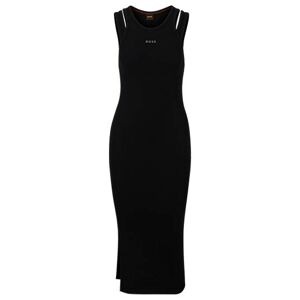 Boss Stretch-cotton bodycon dress with cut-out details