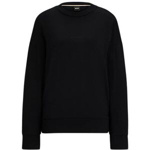 Boss Stretch-terry regular-fit sweatshirt with embroidered logo