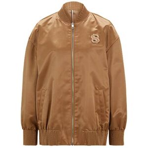 Boss Sateen bomber jacket with double monogram embroidery