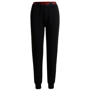 HUGO Cotton-blend tracksuit bottoms with logo waistband