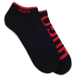 HUGO Two-pack of cotton-blend ankle socks with logos