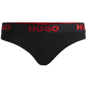 HUGO Stretch-cotton thong with logo waistband