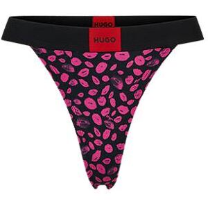 HUGO Stretch-cotton string briefs with seasonal pattern