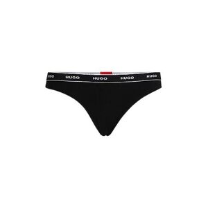 HUGO Stretch-cotton string briefs with logo waistband