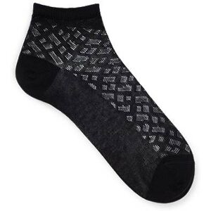 Boss Monogram-knit short socks in a mercerised cotton blend