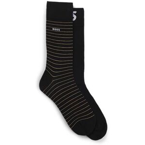 Boss Two-pack of regular-length socks in stretch cotton