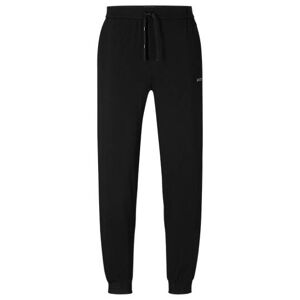 Boss Stretch-cotton tracksuit bottoms with embroidered logo