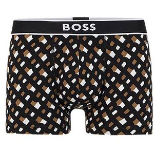 Boss Regular-rise trunks in stretch cotton with seasonal print