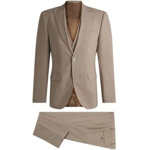 Boss Regular-fit suit in crease-resistant stretch wool