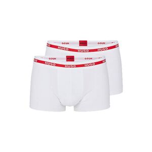HUGO Two-pack of logo-waistband trunks in stretch cotton