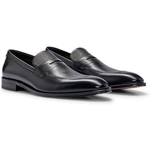 Boss Loafers in plain and Saffiano-print leather