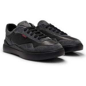 HUGO Cupsole-style trainers in leather and suede