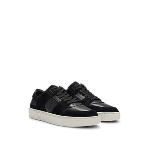 Boss Gary double-monogram trainers in suede and leather