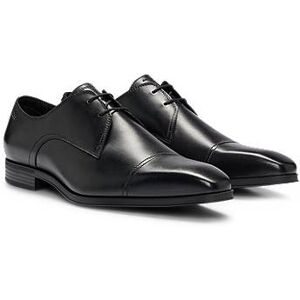 Leather lace-up Derby shoes with embossed logo