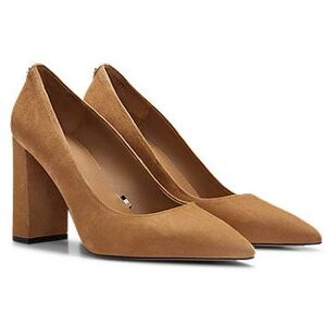 Boss Suede pumps with 9cm block heel