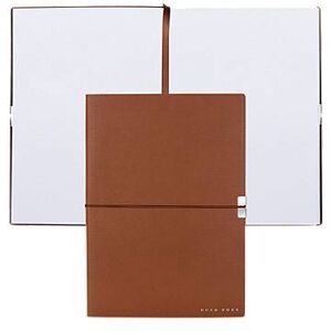 Boss A5 notebook in camel faux leather with elasticated band