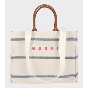 Marni Logo Tote Bag Light Beige/Multi ONESIZE