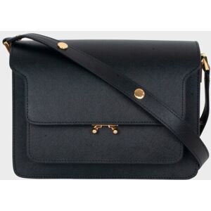 Marni Medium Trunk Saffiano Bag Black ONESIZE