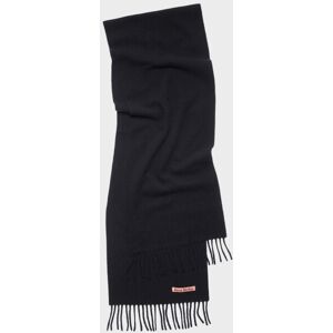 Acne Studios Skinny Fringed Scarf Black ONESIZE