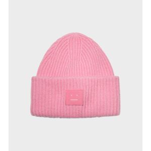 Acne Studios Ribbed Knit Beanie Hat Bubble Pink ONESIZE