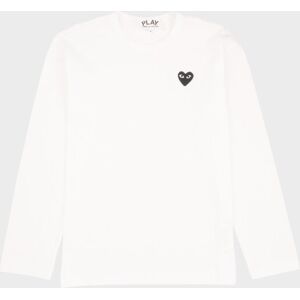 Comme des Garcons PLAY M Black Heart LS T-shirt White XXL