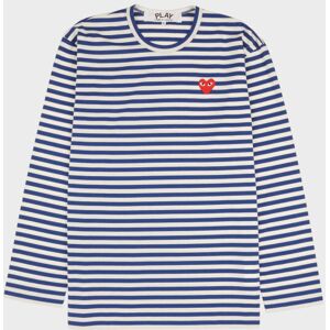 Comme des Garcons PLAY M Striped LS T-shirt Blue XL