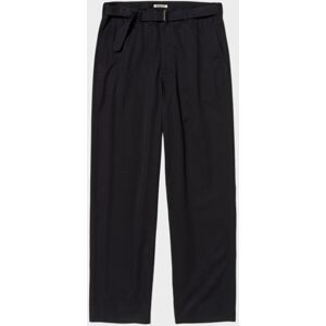 Auralee Washed Finx Silk Chambray Belted Pants Black 5