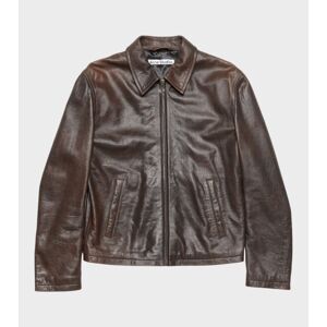 Acne Studios Leather Jacket Brown 46