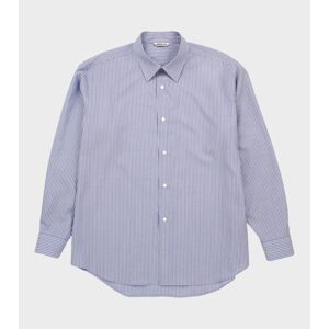 Auralee Super Fine Wool Shirt Sax Blue Stripe 5