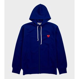 Comme des Garcons PLAY M Red Heart Zip Hoodie Blue M
