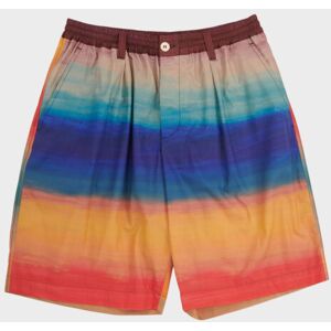 Marni Poplin Stretch Waist Shorts Multicolor 52