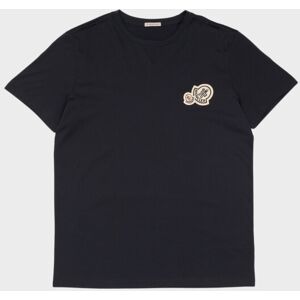 Moncler Embroidered Double Logo T-shirt Dark Navy L