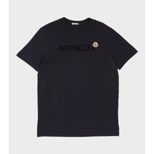 Moncler Velour Logo T-shirt Dark Navy XL