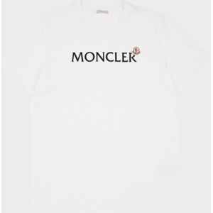 Moncler Velour Logo T-shirt White XL