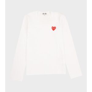 Comme des Garcons PLAY W Red Heart LS T-shirt White XS