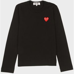 Comme des Garcons PLAY W Red Heart LS T-shirt Black S