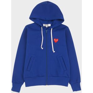 Comme des Garcons PLAY W Red Heart Zip Hoodie Blue S