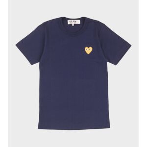 Comme des Garcons PLAY W Gold Heart T-shirt Navy XS