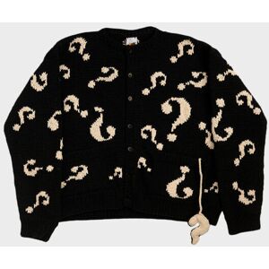 Sky High Farm Hand Knit Question Mark Cardigan Black L