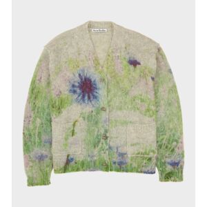 Acne Studios Floral Grass Cardigan Light Grey/Green XS