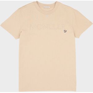 Moncler Embroidered Logo T-shirt Beige XS